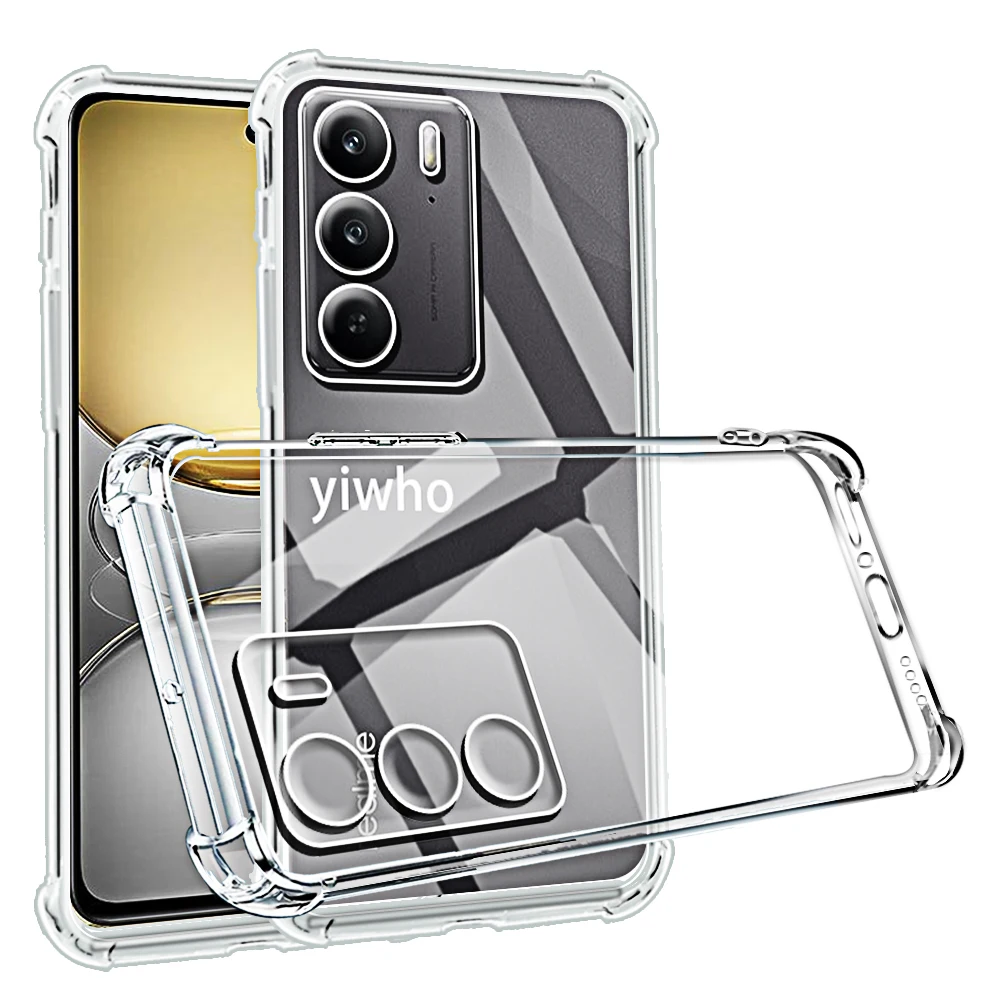 Shockproof Transparent Silicone Phone Case with Soft TPU Bumper
