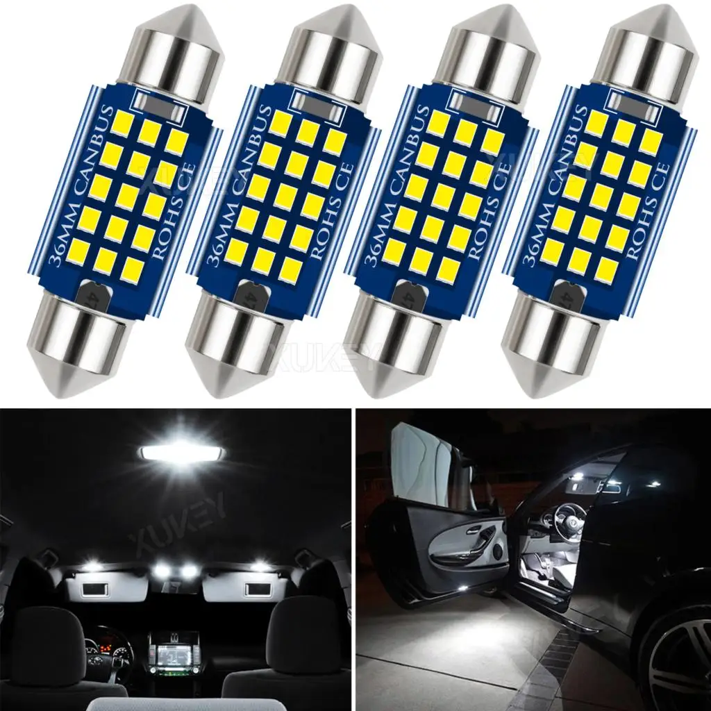 

Светодиодная лампа Festoon C5W, 4 шт., 36 мм, 12 В, 6411, 6413, 6418, 6461, DE3423, DE3425