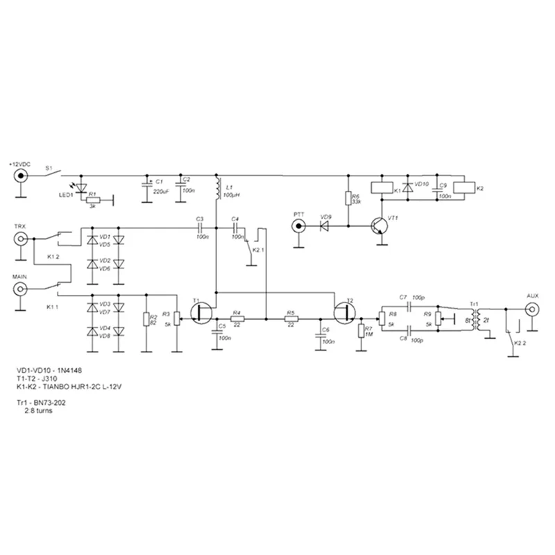QRM Canceller Eliminator X-Phase 1.8-30Mhz Band PTT Control Finished Eliminator Board Built-In PTT Control Easy To Use