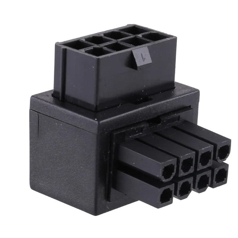 90° Angled Desktop PC Mainboard CPU Power Adapter 8Pin Female to Male Converter Dropship