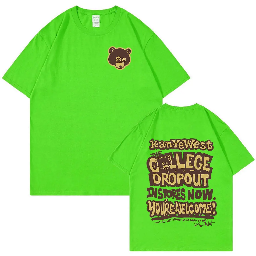 Kanye West College Dropout T Shirt Men's Clothes Hip Hop Vintage T