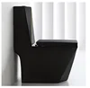 Used for luxury bathroom ceramic bathroom diamond flush toilet, ceramic flush integrated black gold toilet YX630TB 4
