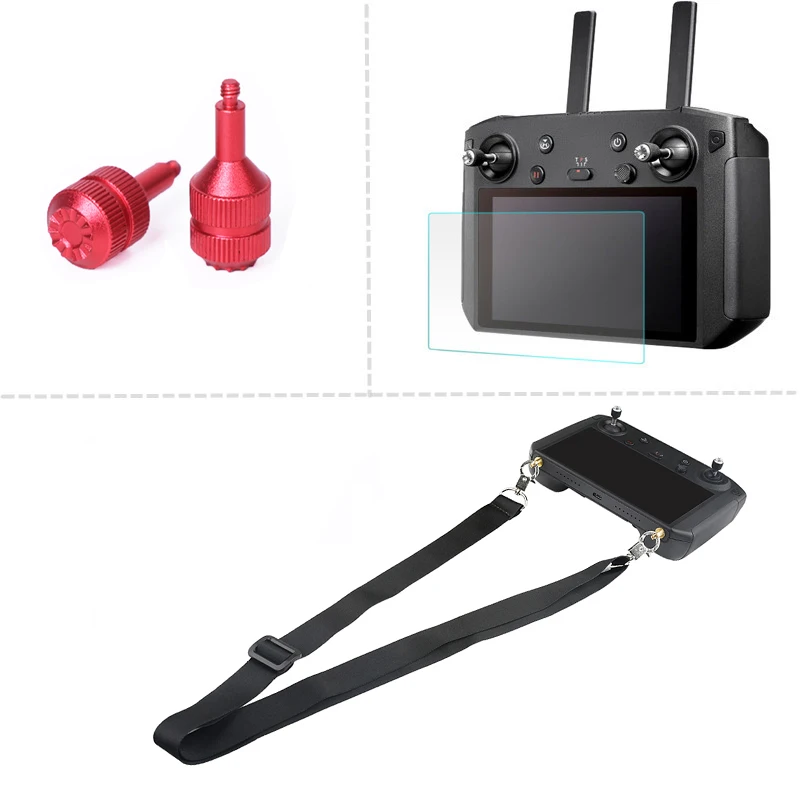 

3-в-1 для пульта дистанционного управления DJI RC PRO с экранным ремешком, джойстик, пленка из закаленного стекла для Mavic 3 Mavic 3 Pro /mini 3pro / Air 2S