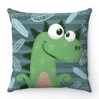 Home Room Gift Sofa Bed Chair Pillowcase Cartoon Dinosaur  Cute  Square 2