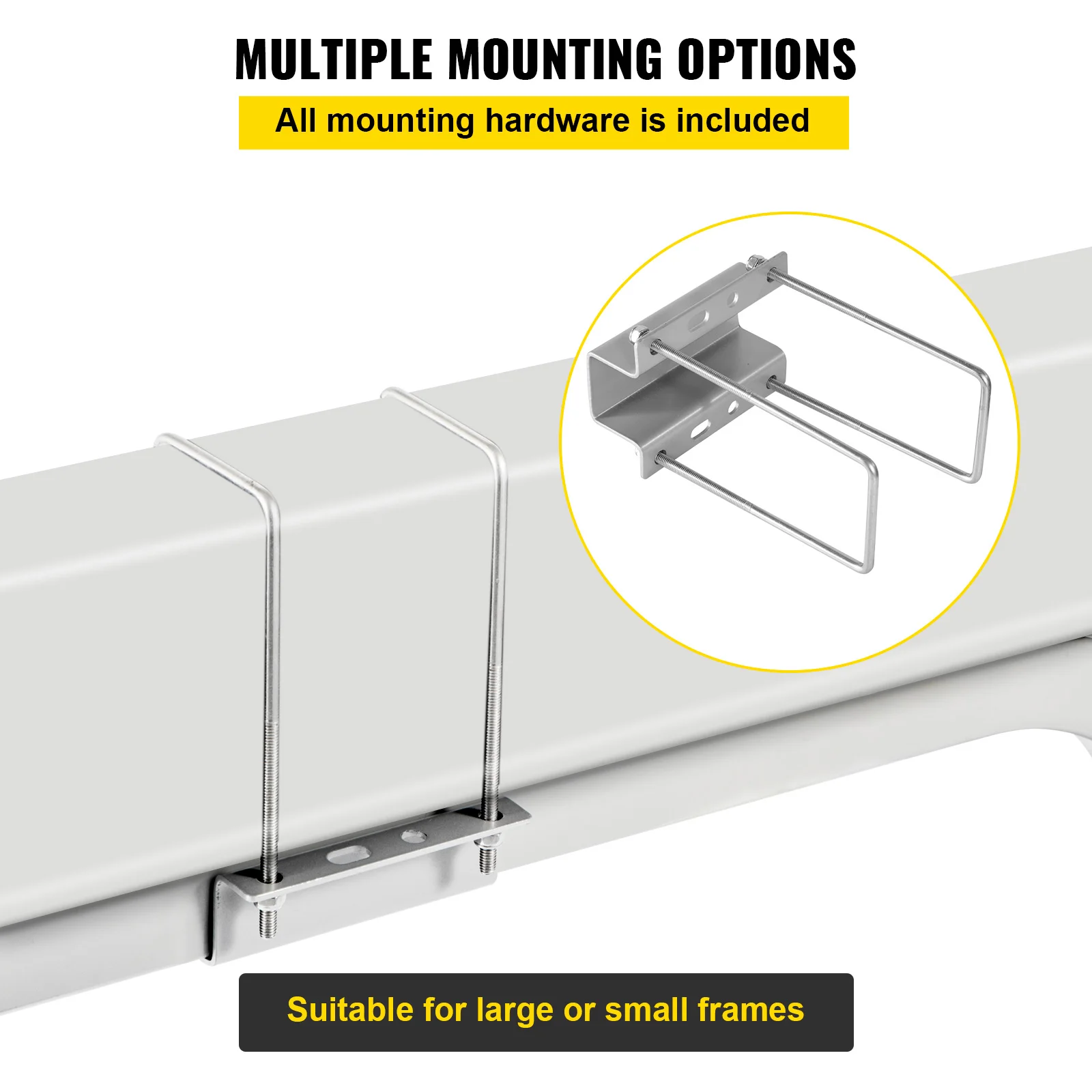 SucceBuy 46" Aluminum Boat Trailer Guide-ons Rust-resistant on 2PCS with Adjustable Width & Boat Accessories with Mounting Parts