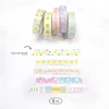 5Pcs Glitter Matte Washi Tape Scrapbooking Supplies Washi Tape Set Diary Decoration Basic Cinta Adhesiva Decorativa Washi Tapes 5
