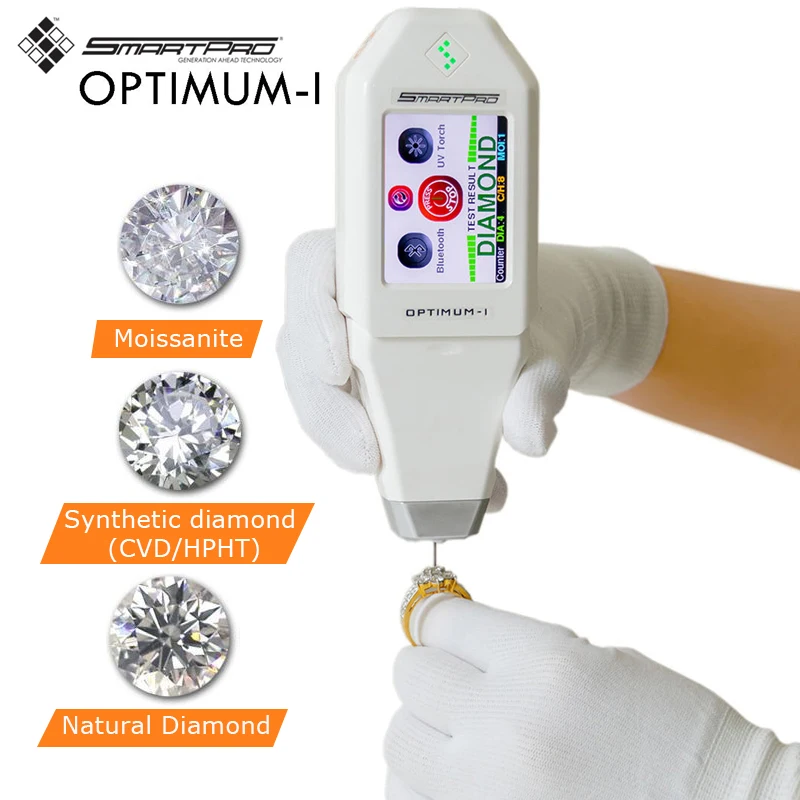 Smartpro 3 IN 1 다이아몬드 CVD/HPHT Moissanite 테스터 OPTIMUM-I 휴대용 천연 합성 다이아몬드 스톤 테스트 펜 구별기
