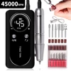 NEW Professional 45000RPM Electric Portable Nail Drill Machine Rechargeable Low Noise Nail Sander File for Manicure Salon Tool 1