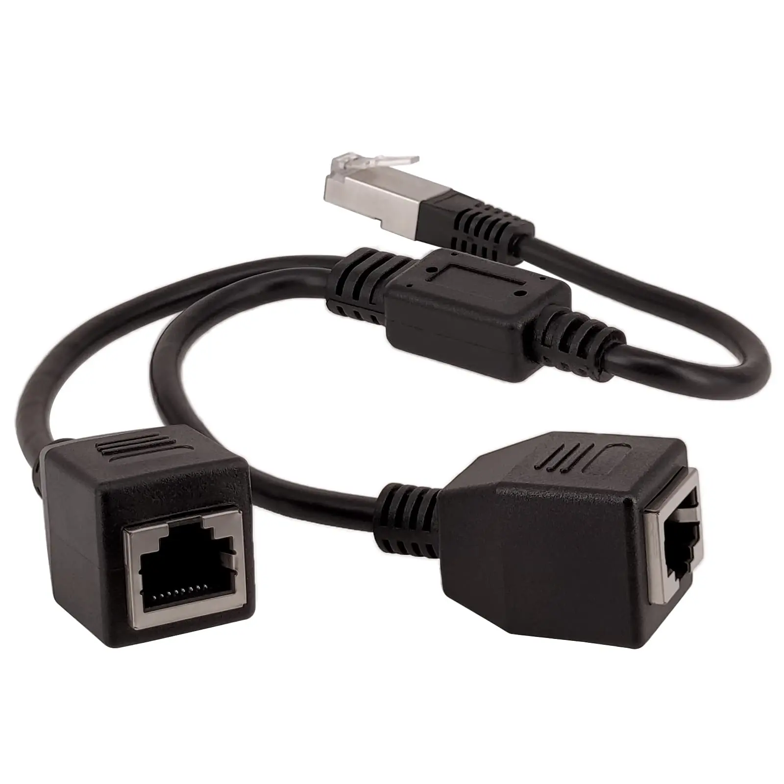 Ethernet Divisor Adaptador Macho para Fêmea Lan Rede Splitter Suporte Cat7 Cat6 Internet Cabo de Extensão Rede Rj45