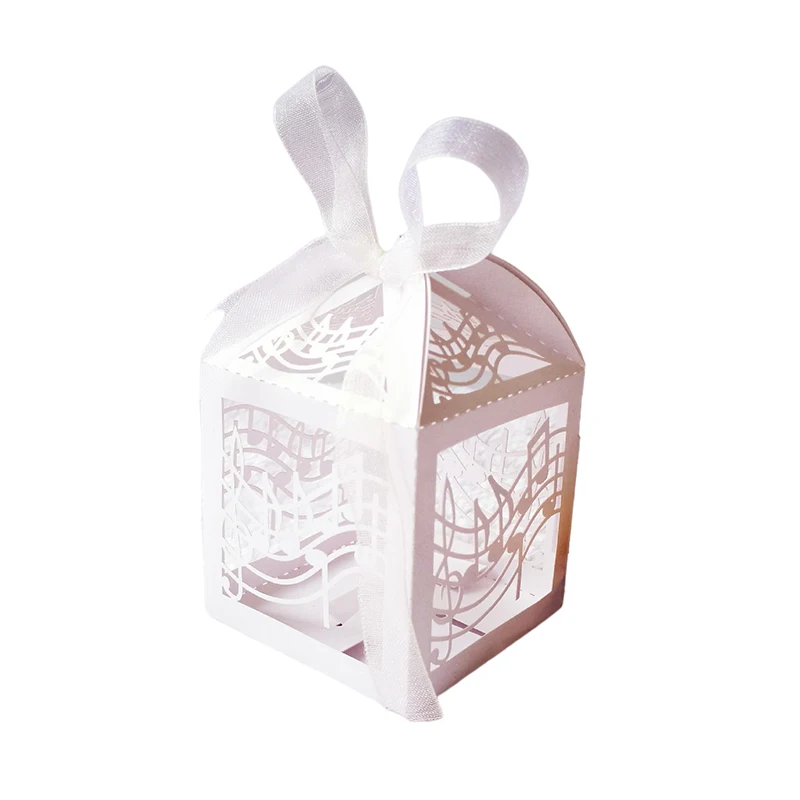 Description Picture 4 of item10Pcs Laser Cut Musical Notes Candy Box Sweets Favor Gift Boxes With Ribbon For Teachers' Day Birthday Wedding Party Decoration