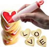 Silicone Food Writing Pen Decorating Pen with 4 Patterns of Icing Piping Pen Tips Cookie Cream Pastry Decorating Pens for Baking 4