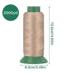 High - Strength Nylon Sewing Thread - 2000 Yards for Leather, Sofa & Jeans (Dark gray)