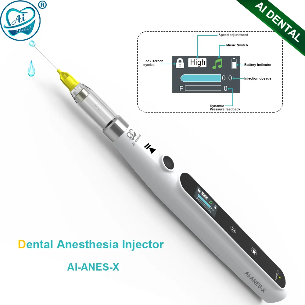 

Dental Oral Anesthesia Injector Mini Portable Painless Wireless Local Anesthesia Equipment with LCD Display Rechargeable