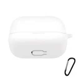Silicone Protective Earbud Cover with Anti-Drop Charging Case Sleeve (White)