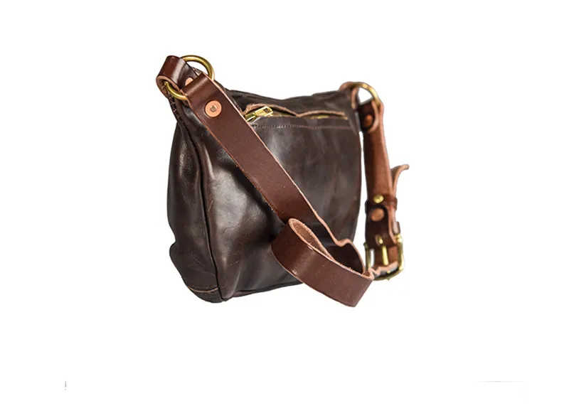 High-quality genuine leather men's chest bag fashion weekend outdoor daily designer luxury real cowhide crossbody bag for men