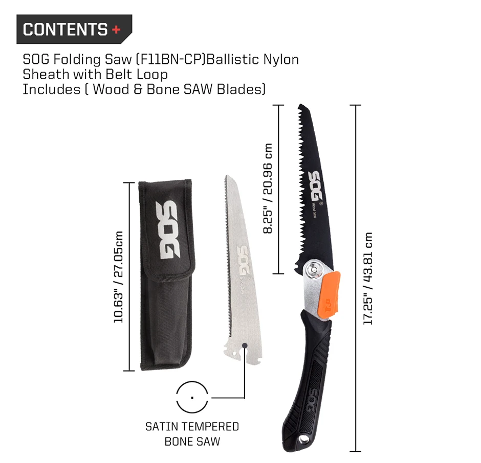 Description Picture 5 of itemSOG Folding Saw Multifunctional Hand Tools Mini Foldable Home Garden Outdoor Camping Hunting Small Survival Multi-tool Wood Saw