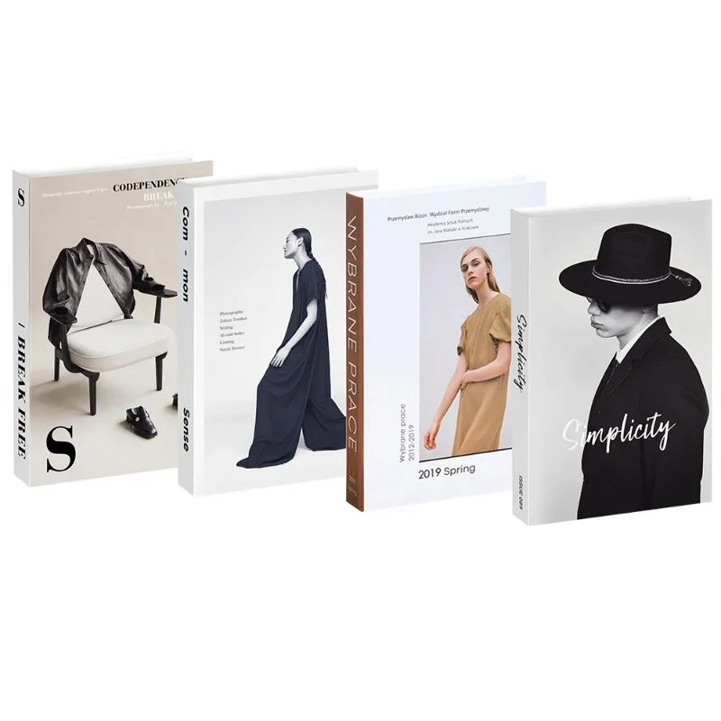 Faux Fake Books for Decoration, Decorative Books for Home Decor, Bookshelf Coffee Table Designer Decor Set Aesthetic, 4Pcs 3