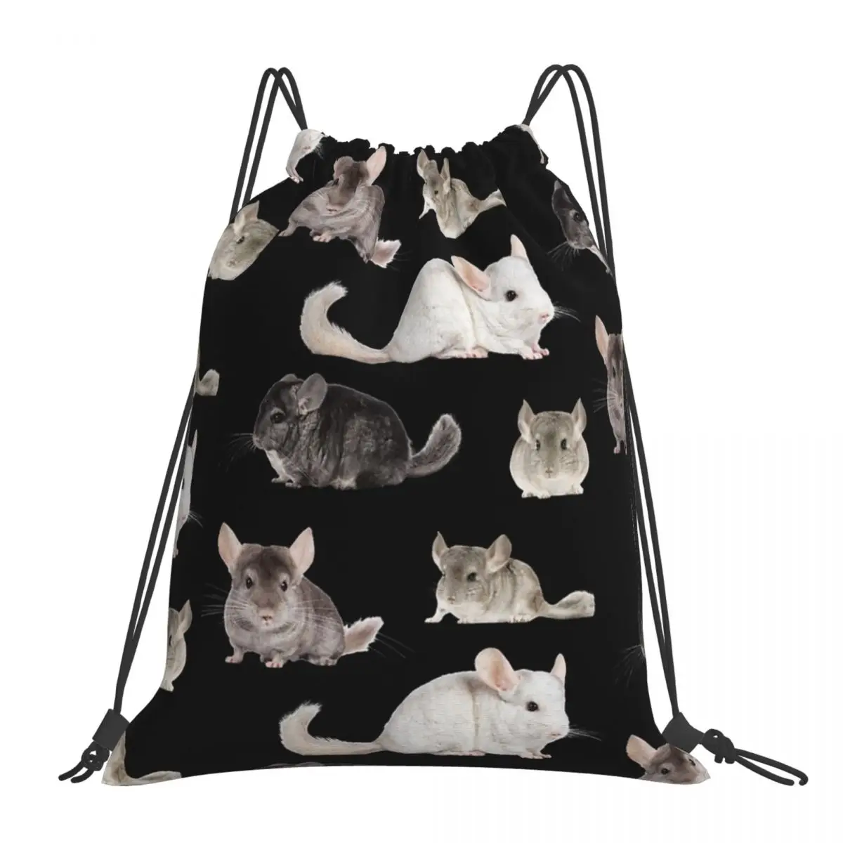 

Chinchilla Sticker Pack Backpacks Portable Drawstring Bags Drawstring Bundle Pocket Storage Bag Book Bags For Man Woman Students