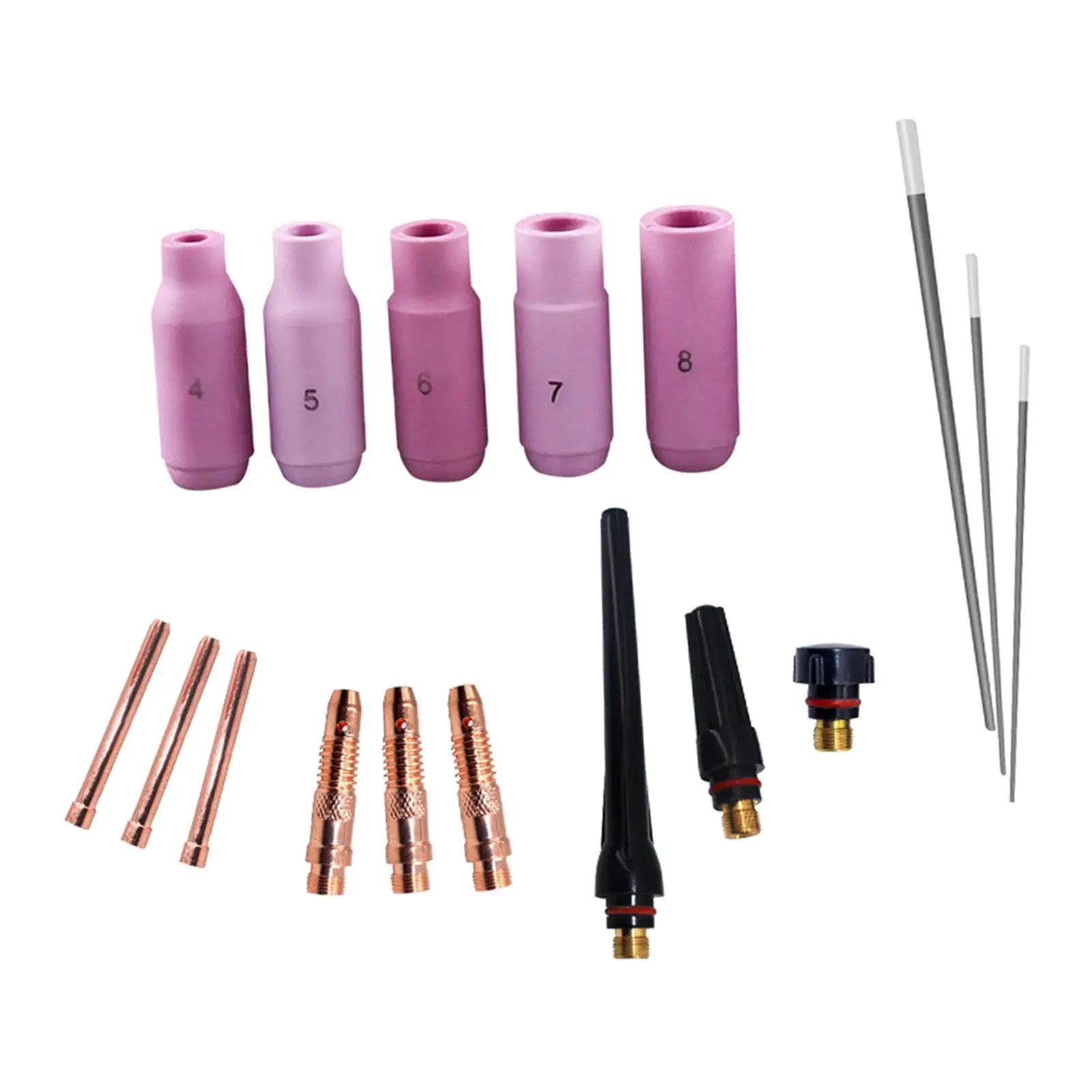 17Pcs TIG Welding Torch Gas Lens Collets Body Accessories for WP-17/18/26 4