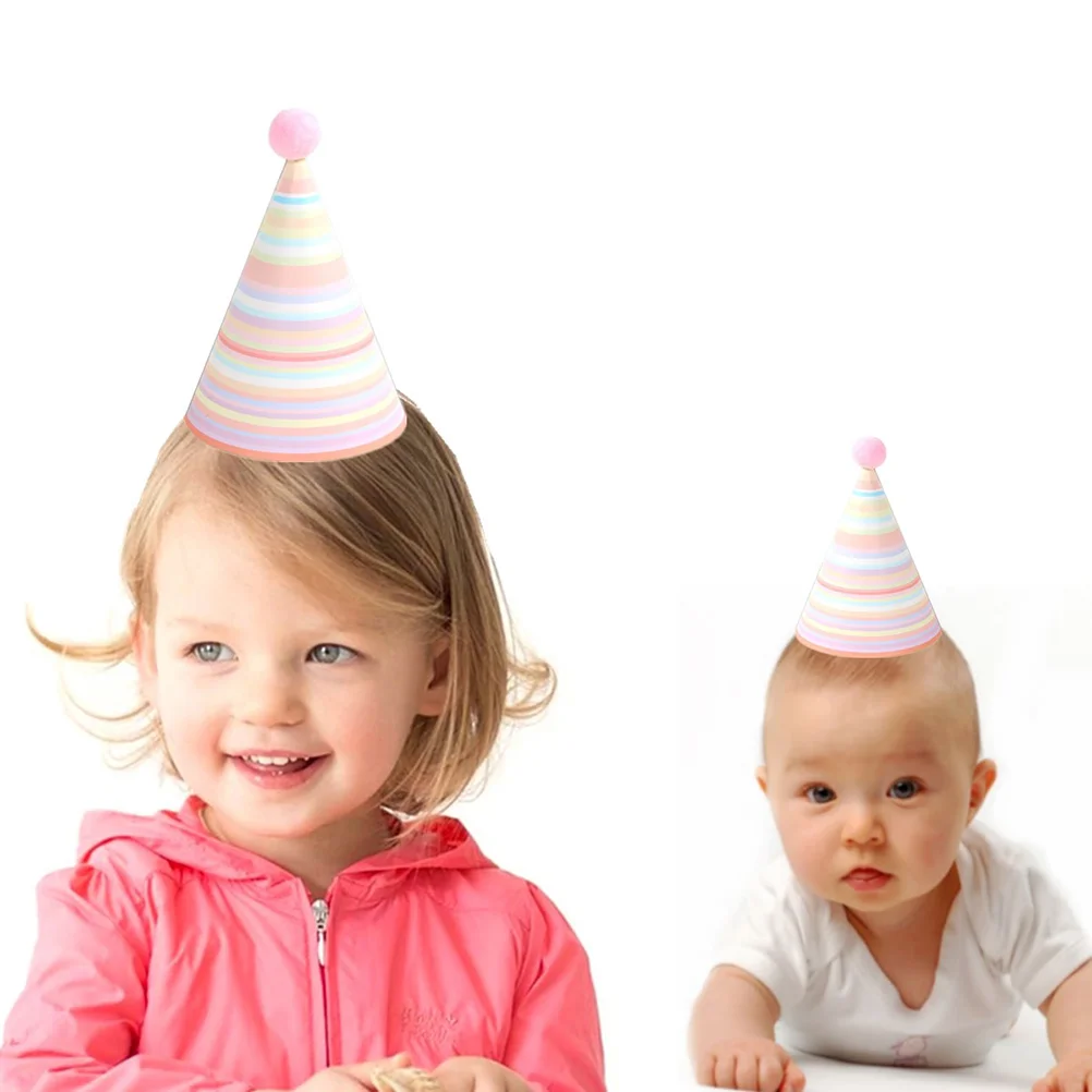 8 Pcs Chapeau Décoratif Enfant De Fête Chapeaux Coniques Créatifs