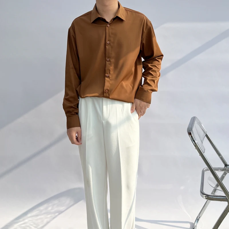 Long Sleeved Shirt Men Oversized Fashion Social Mens White Dress Shirt Korean Loose Casual Shirts Mens Office Formal Shirt M-2XL