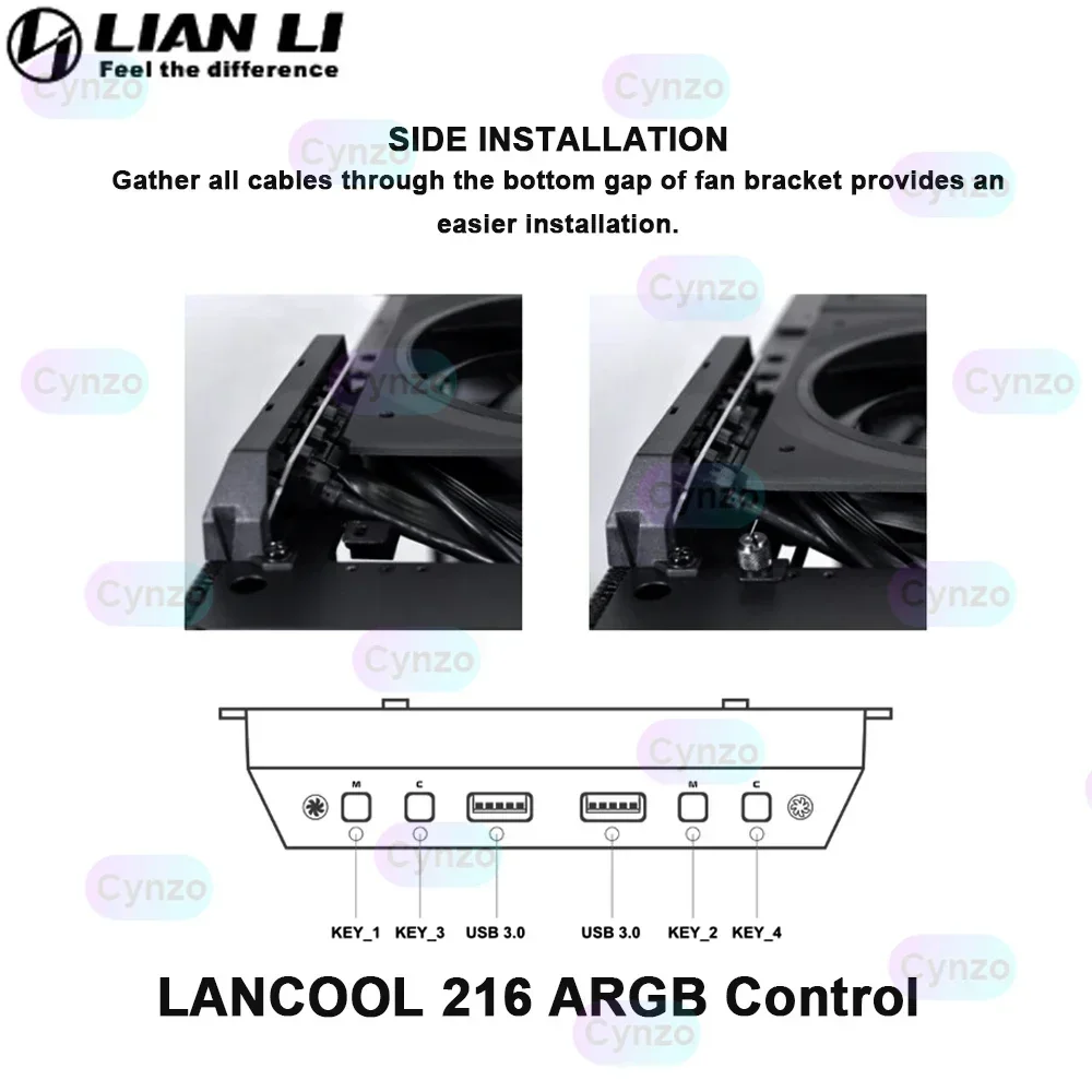 ARGB Control&USB Module LIAN LI LANCOOL 216 Chassis Fan Lighting (Needs 2 Extra USB 3.0 Ports.) LAN216-1