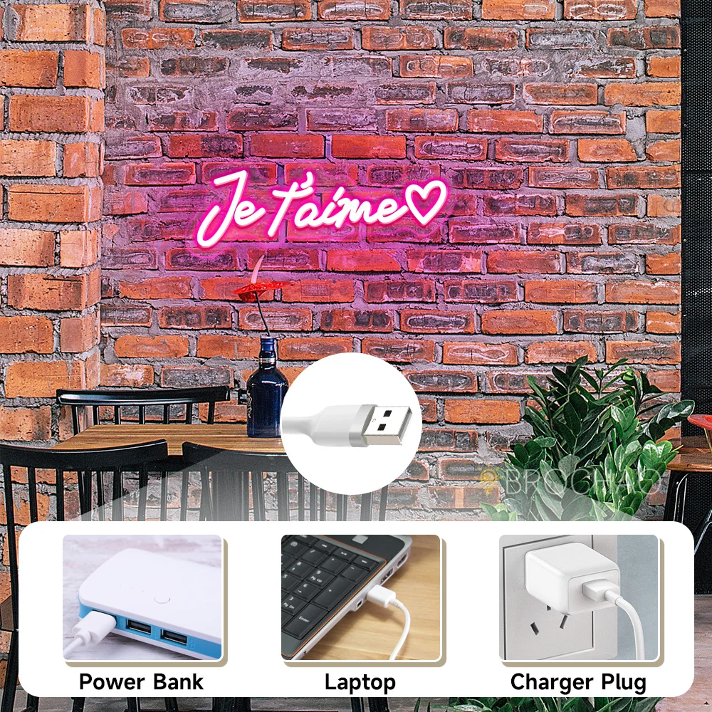 I Love You Wedding Neon Sign Life Is Beautiful Led Neon Lights Wall Decor French Language Signs Party Restaurant Decoration