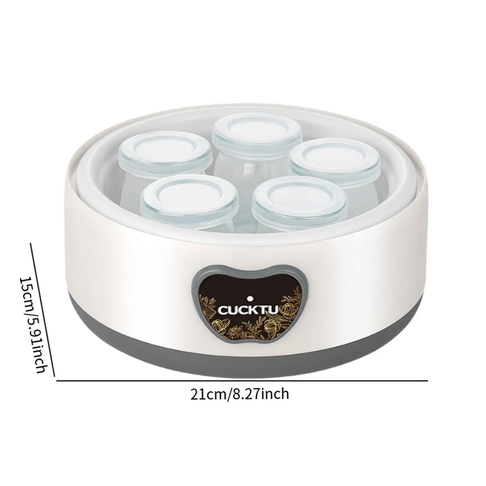 Yogurt Maker Portable Compact Kitchen Appliance Temperature Control Small Automatic Yogurt Maker for Cafe Kitchen DIY Restaurant