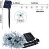 12M 100Leds Solar String Lights Outdoor Waterproof 8 Mode Battery Operated Cherry Flower Light Christmas Garden Party Decoration 6