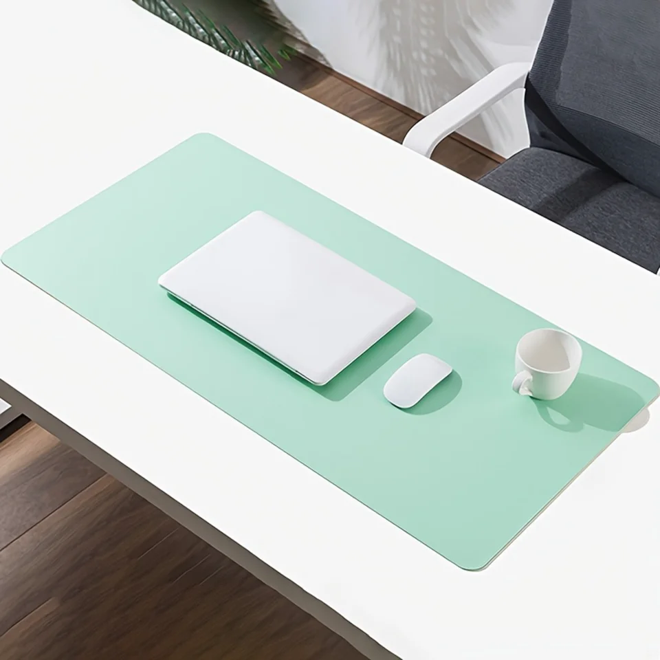 Large PU Leather Office Desk Mat Double-Sided