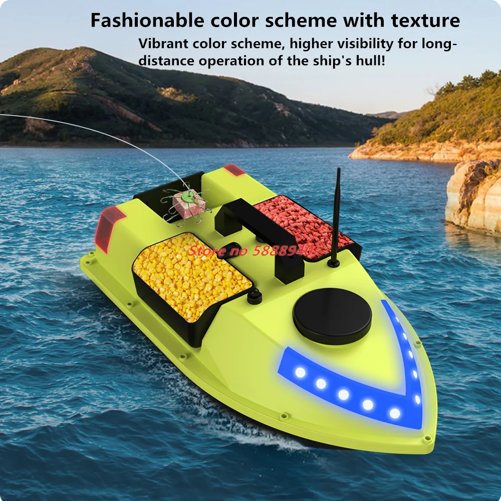99 GPS Fishing Location RC Fishing Boat 2.4G 600M 3 Hopper Smart Speed Cruise Remote Control GPS Navigation Boat RC Nesting Boat 4