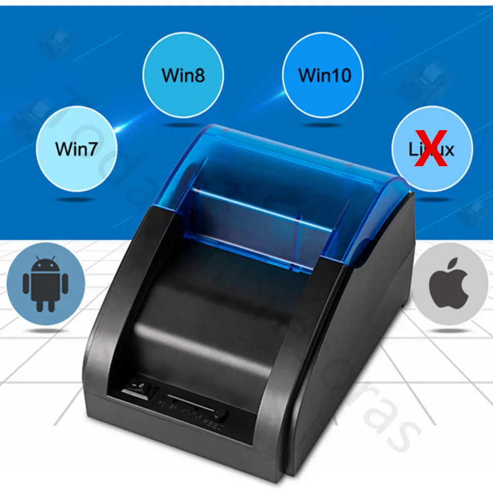 58MM 데스크탑 POS 출납원 프린터 USB 열 영수증 프린터 고속 인쇄 레스토랑 판매 주방 지원 Windows 시스템
