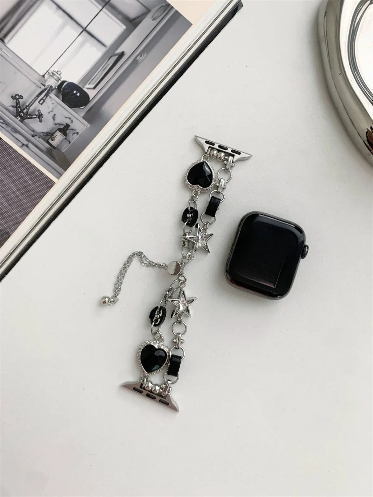 iWatch 42/44/45/46/49mm 38/40/41mm Metal Moda Saat Kayışı Watch Serisi Ultra2 Serisi 10/9/8/7/6/5/4/3/2/1_voghion.com