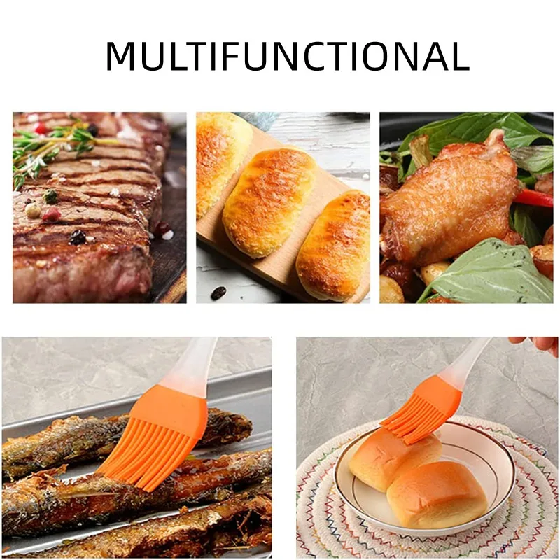 Oil Brush Silicone Basting Brush Multifunctional Detachable Head Cooking Baking BBQ Tools