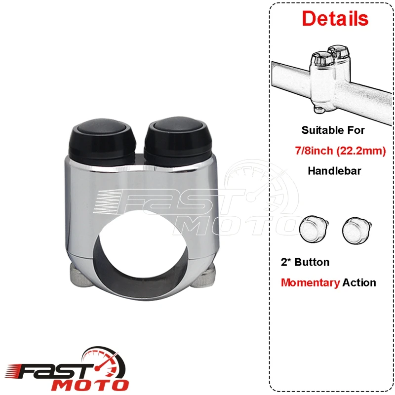 Pulsante Di Emergenza Devioluci Moto Gruppo Interruttore Manubrio - Foto 2