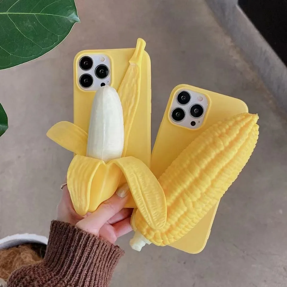 iPhone - banana Peeled Banana Soft Silicone Shockproof Protective Designer