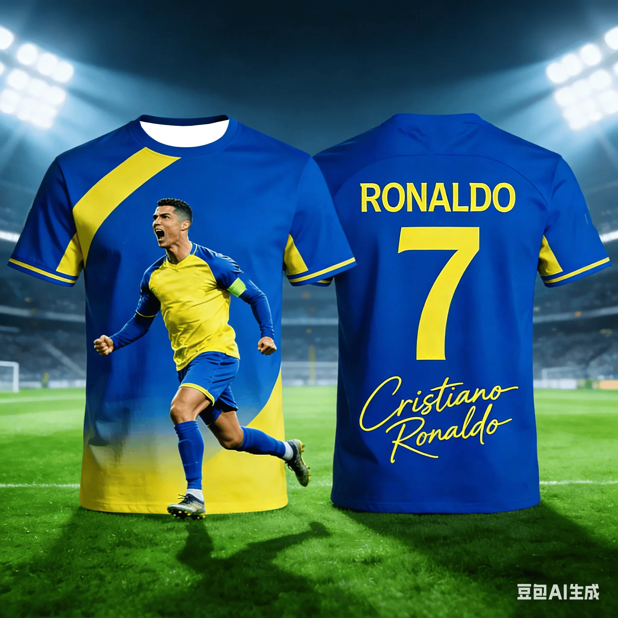 CR7 Faith No.7 Fans' Exclusive Retro Classic Celebration 3D Printed Jersey Tribute