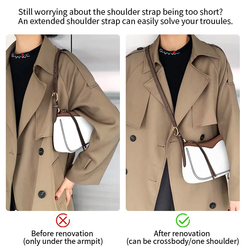 Strap Armpit Cobra's Backpack Extended Shoulder Strap Modified Messenger Extended Bag Accessories Women's Bag