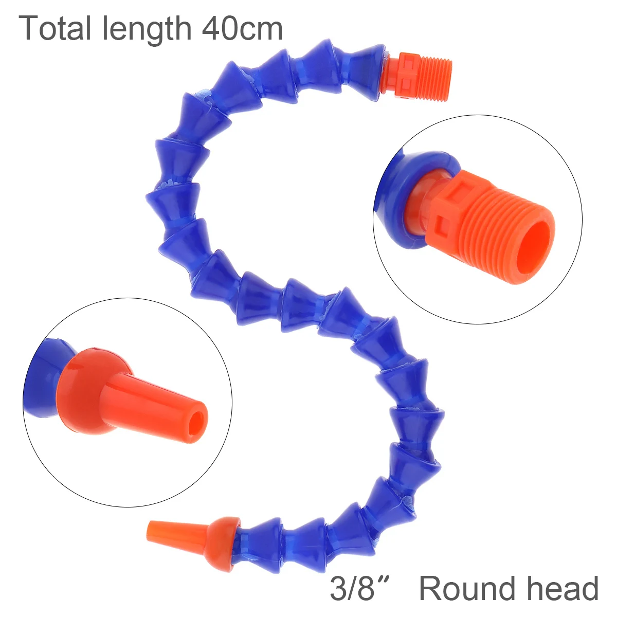 

Cooling Sprays 3/8 Inch 400mm Plastic Flexible Water Oil Cooling Tube with Round Head Nozzle for CNC Machine / Milling / Lathe