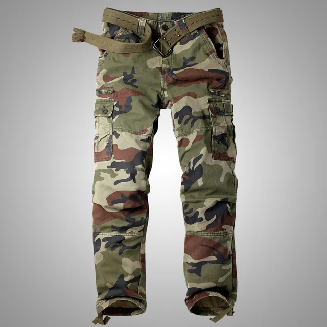 Pantalones vaqueros del ejército americano y europeo para hombre, pantalones de camuflaje con muchos bolsillos, estilo militar de las fuerzas - AliExpress Ropa de hombre
