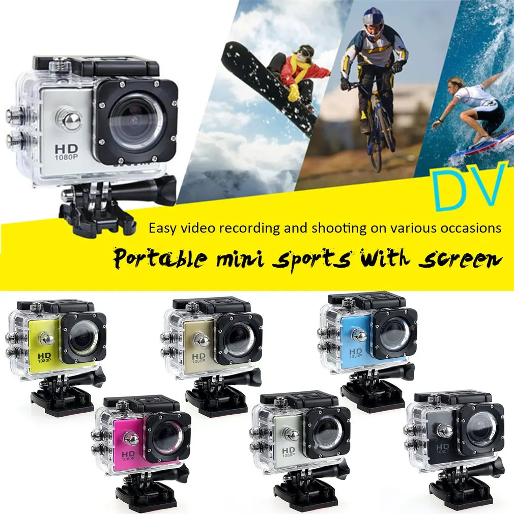 New HD Sports DV Camera Mini Sports Camera Ultra 30M 1080P Underwater Waterproof Helmet Video Recording Camera Sports Camera