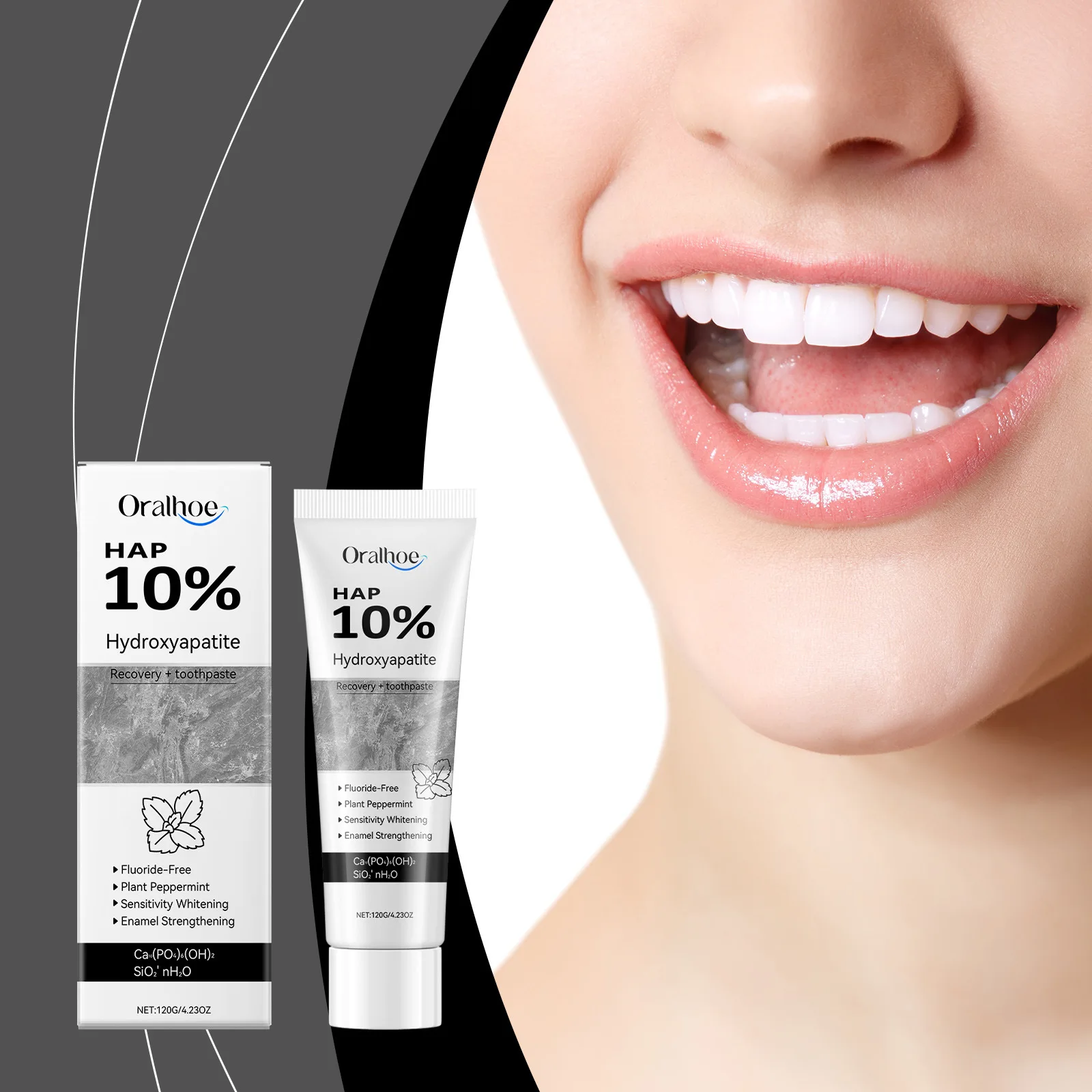 10% Hydroxyapatite Toothpaste Provides Advanced Enamel Protection To Clean Stains Tartar Smoke Stains Yellowing Cavity Clean