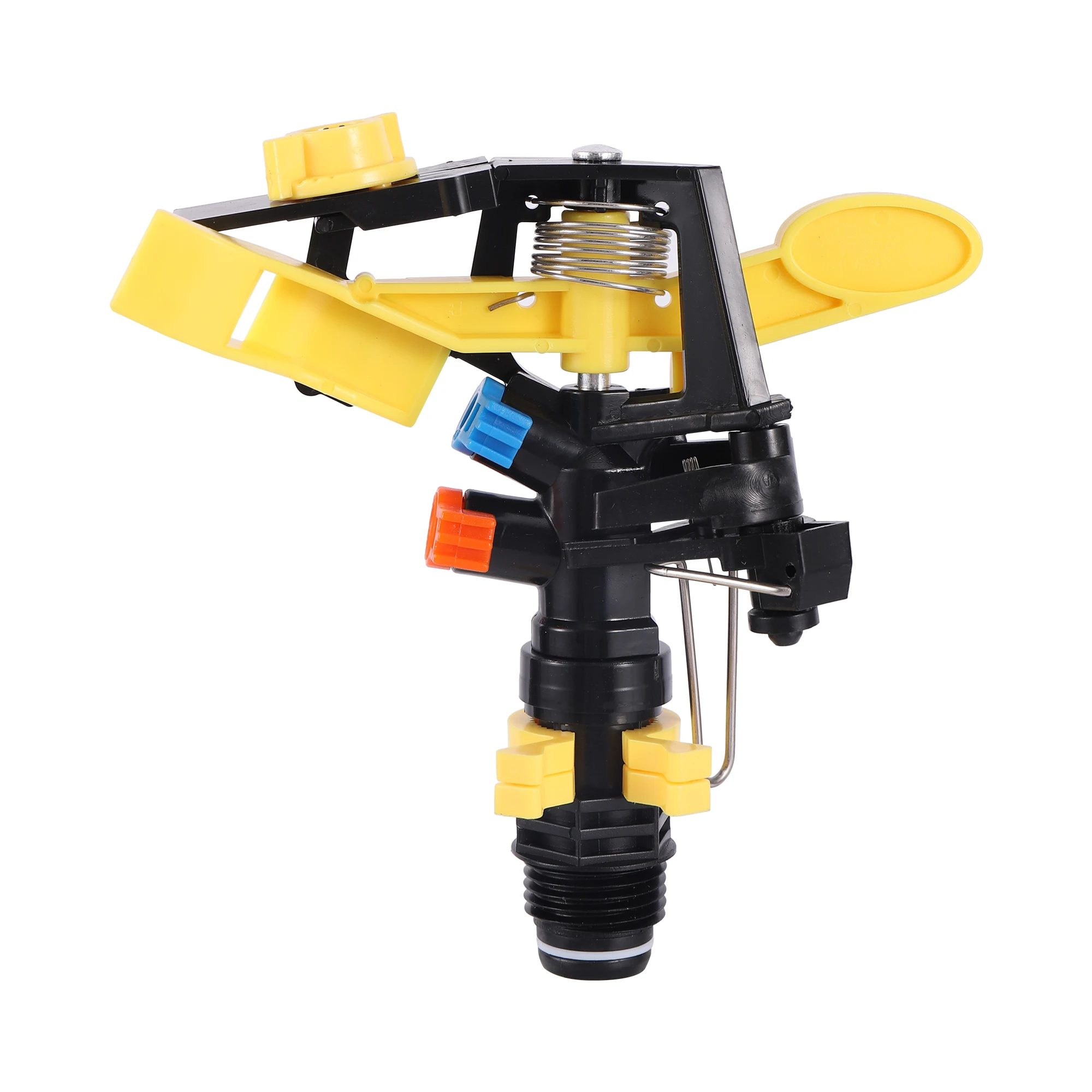 Double Outlet Impact Rocker Sprinkler Nozzle 360 Degree Rotary Jet 1/2" Male Thread