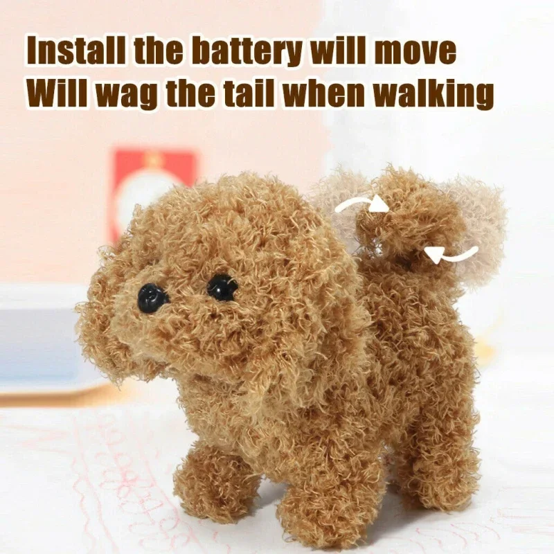 Electric Plush Toys Puppy Electronic Interactive Dog Walking Barking Tail Wagging Stretching Companion Animal for Kids Toddlers plush toys,electric interactive toy