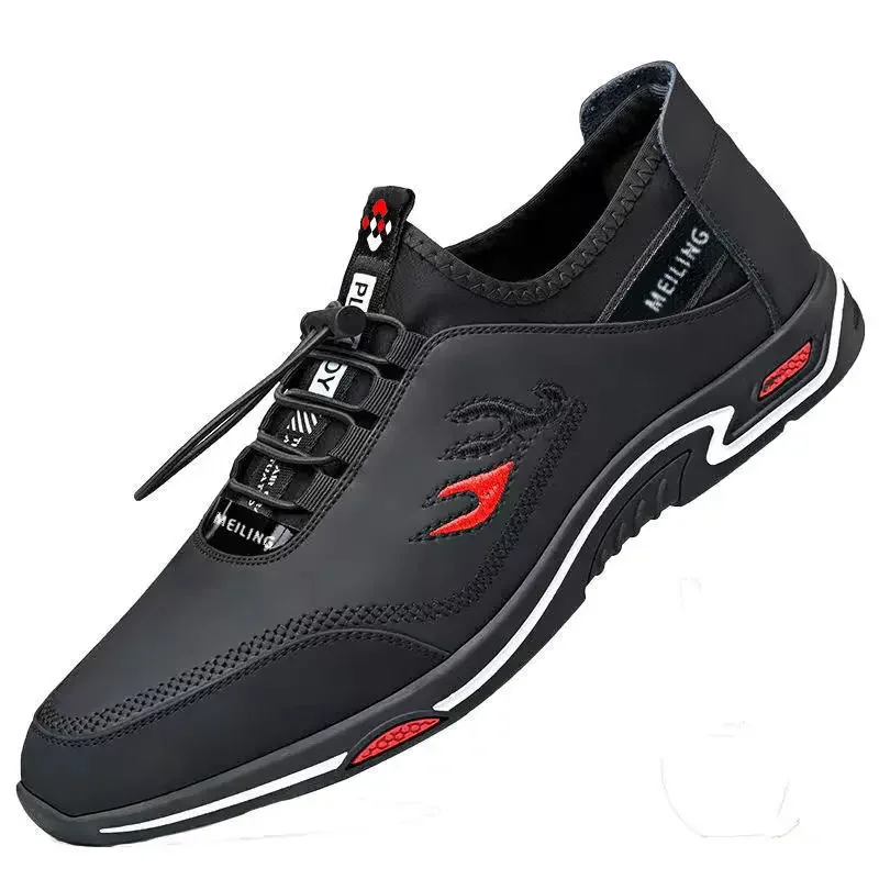 Men's Business Casual Breathable Anti-odor Leather Shoes Fashionable Soft Sole Work Driving Shoes Men's Lightweight Cloth casual shoes leather shoes