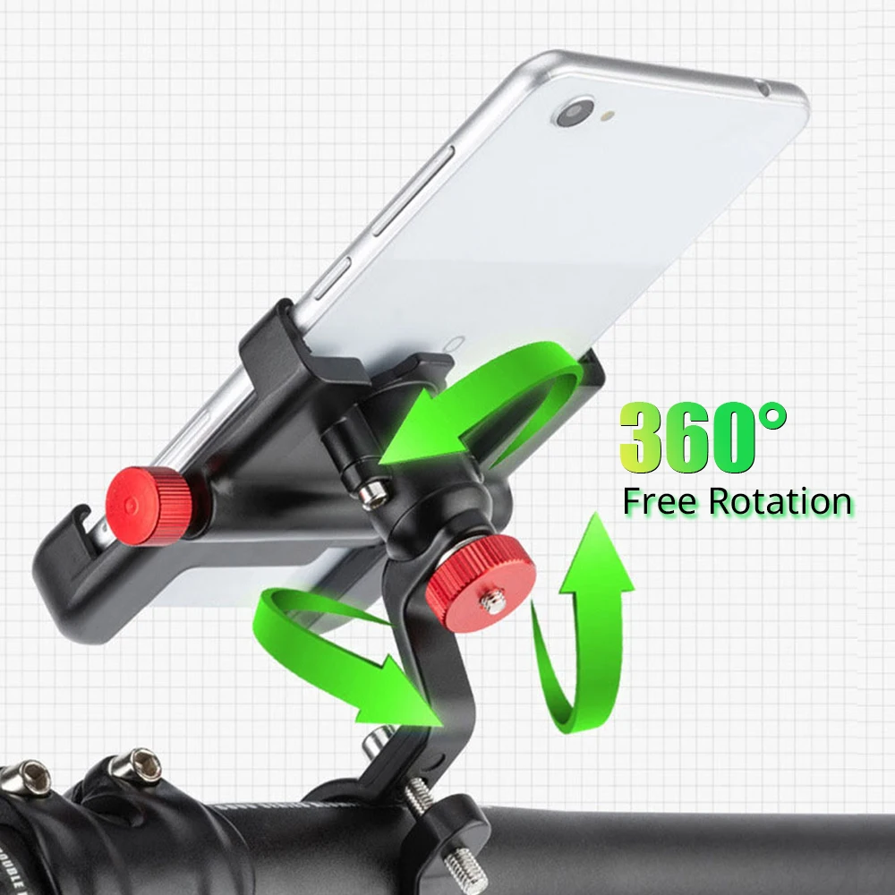 Aluminum 360° Rotatable Non-Slip Bike Phone Holder Stand