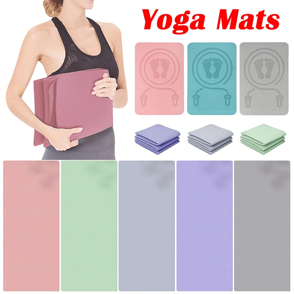 TPEYogaMatsYogaMeditationPadAntiSlipFoldablePilatesGymnastics