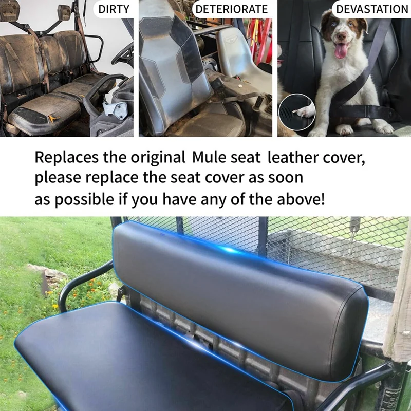 Front Bench Seat Cover For Kawasaki Mule 2500 2510 3000 3010 Waterproof Full Protection UTV Seat Cover
