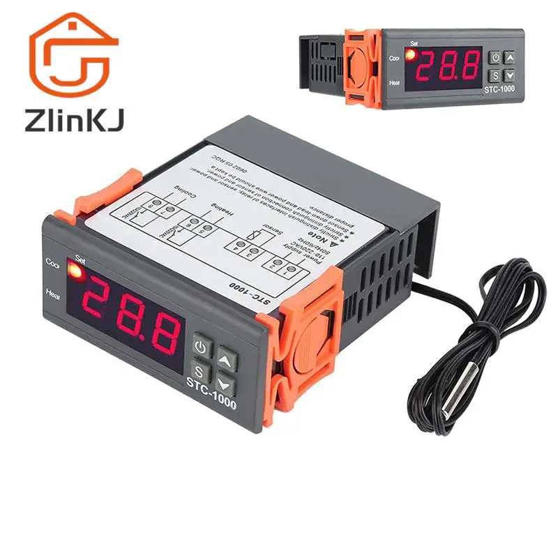 

DC12V 24V AC110-220V STC-1000 LED Digital Thermostat for Incubator Temperature Controller Thermoregulator Relay Heating Cooling