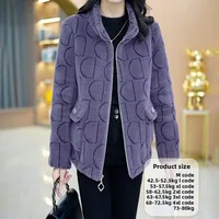 Plus Size Fashionable Warm German Velvet Women's Jacket Autumn Winter New Style Comfortable Slimming Casual Short Coat Polyes...